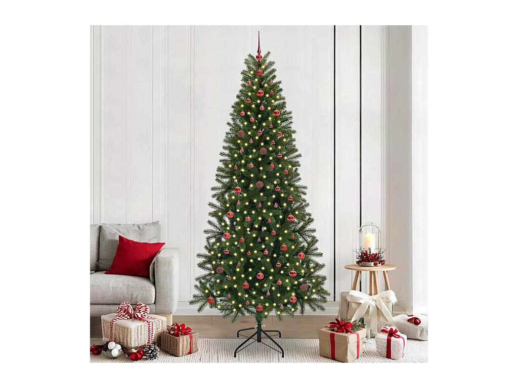 Árbol de Navidad artificial con 300 LED Verde 240 cm PE y PVC