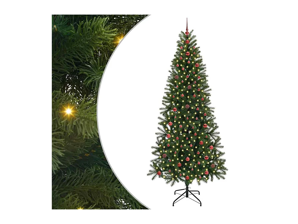 Árbol de Navidad artificial con 300 LED Verde 240 cm PE y PVC
