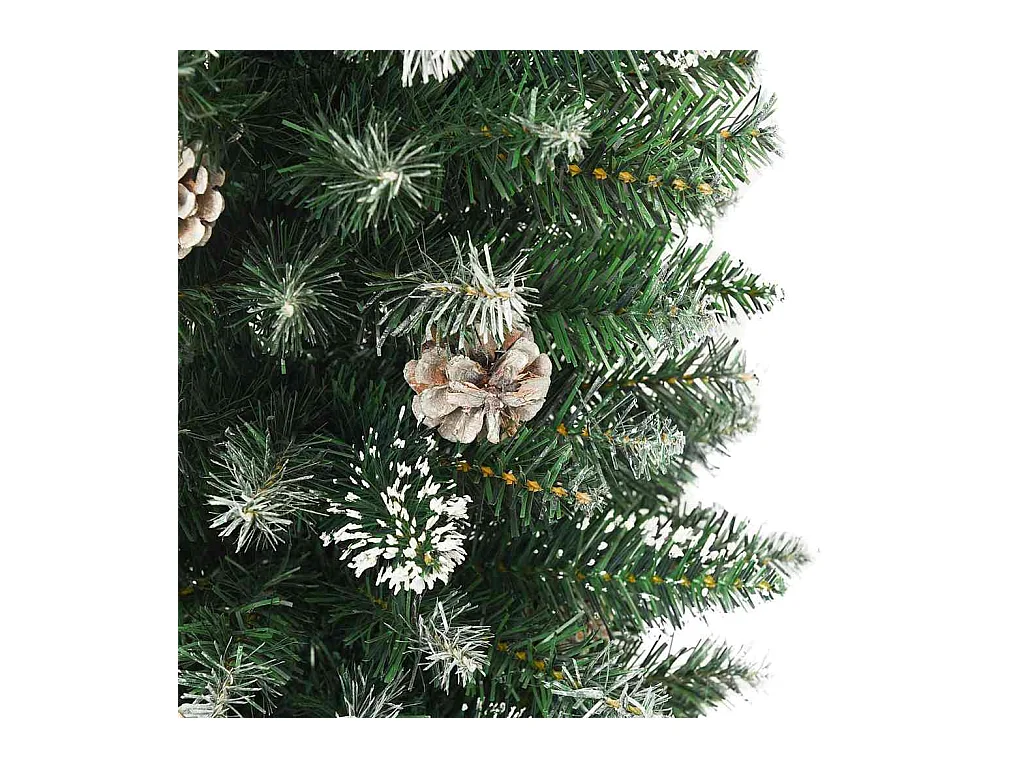 Arbre de Noël artificiel slim avec 150 LED Vert et blanc 150 cm