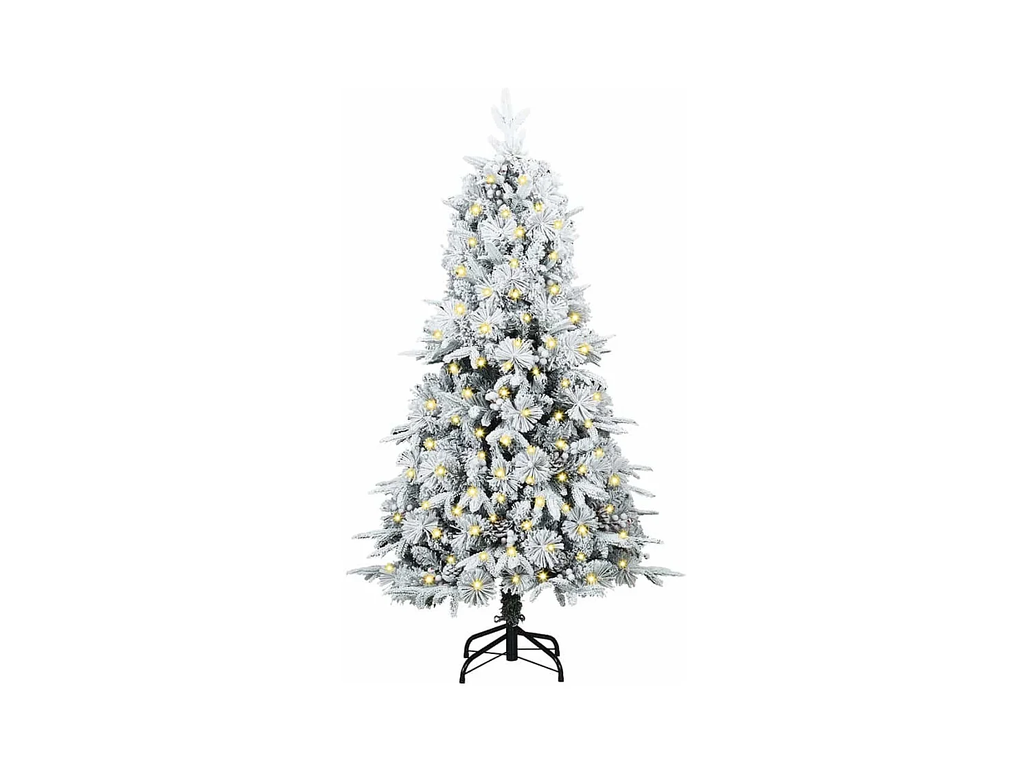 Kunstmatige Hinged Kerstboom met 150 LED Groen 150 cm PE en PVC