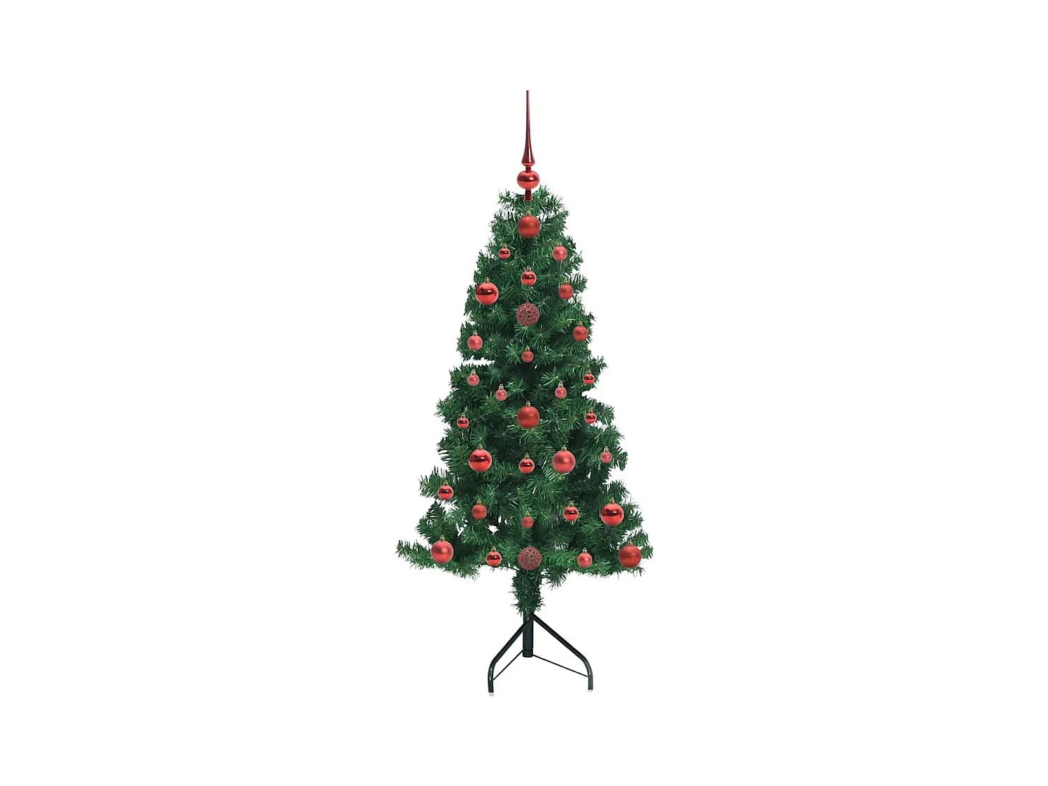 Arbre de Noël artificiel d'angle Vert 120 cm PVC et métal