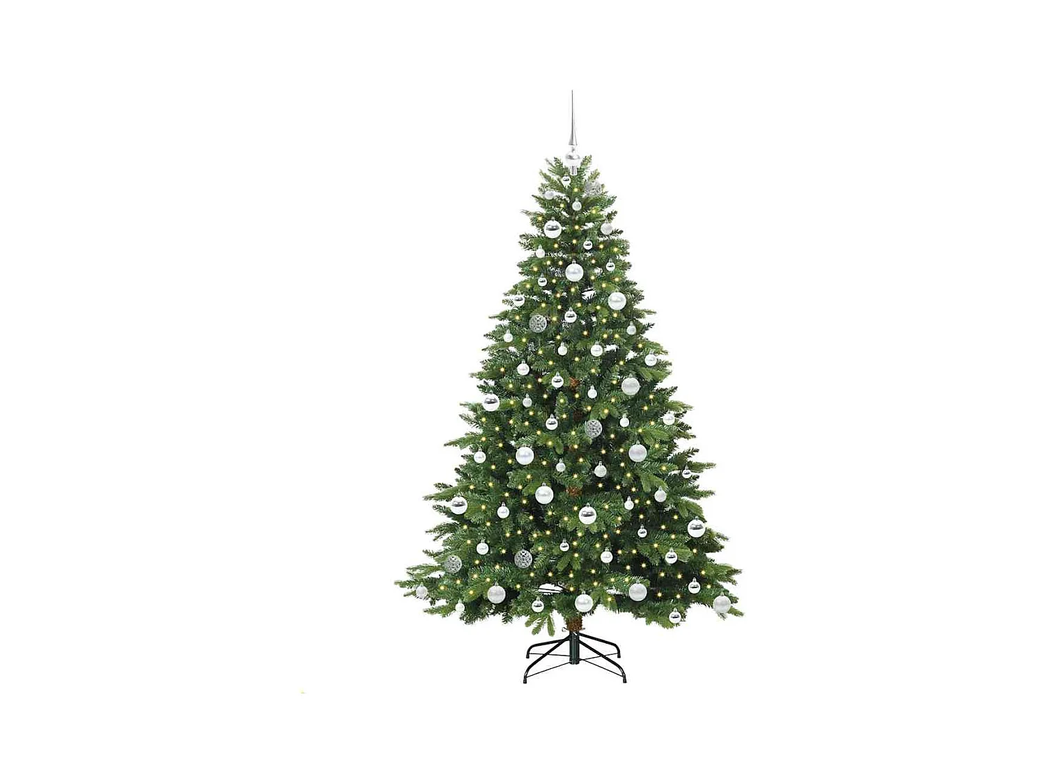 Kunstkerstboom met 300 LED met standaard Groen 180 cm PE en PVC