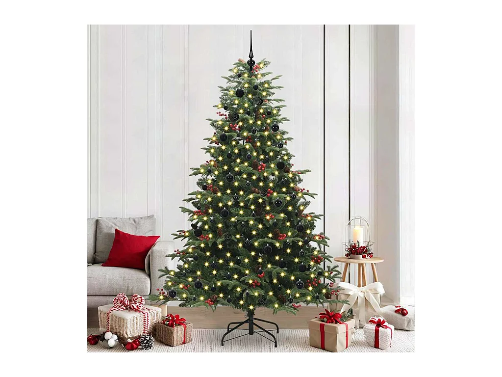 Árbol de Navidad artificial Verde 240 cm PVC, Metal y Plástico