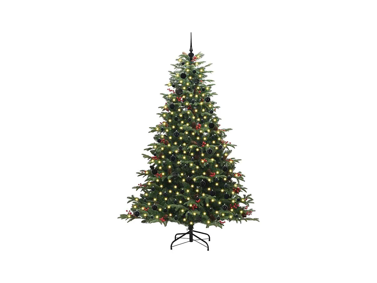 Árbol de Navidad artificial Verde 240 cm PVC, Metal y Plástico