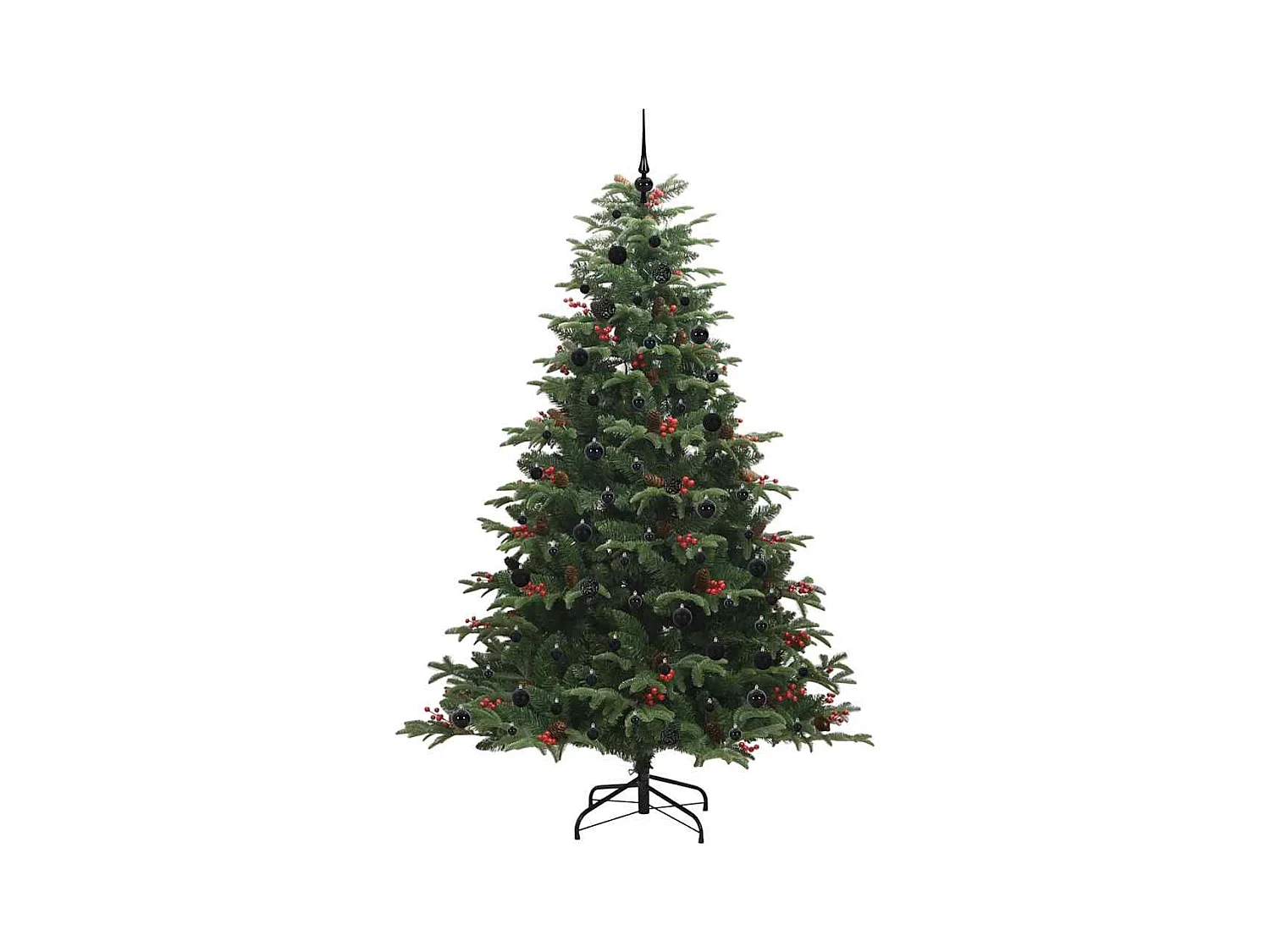 Árbol de Navidad artificial Verde 240 cm PVC, Metal y Plástico