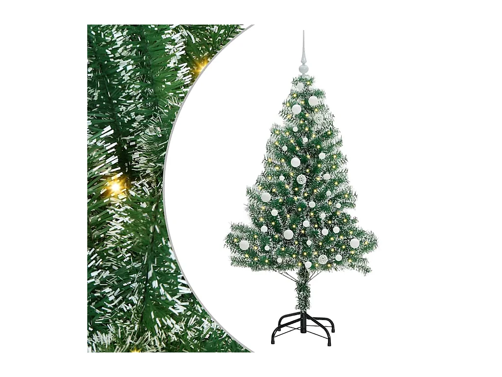 Arbre de Noël artificiel floconné de neige avec lumière LED