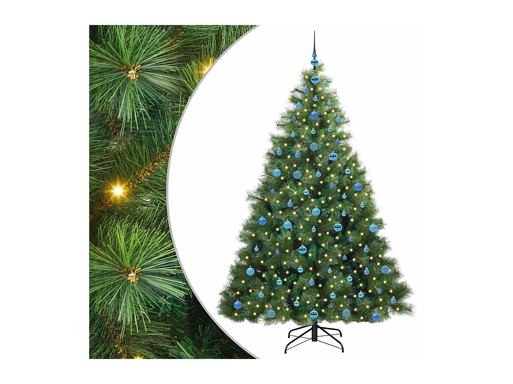 Árbol de Navidad artificial con 300 LED Verde 210 cm PE y PVC