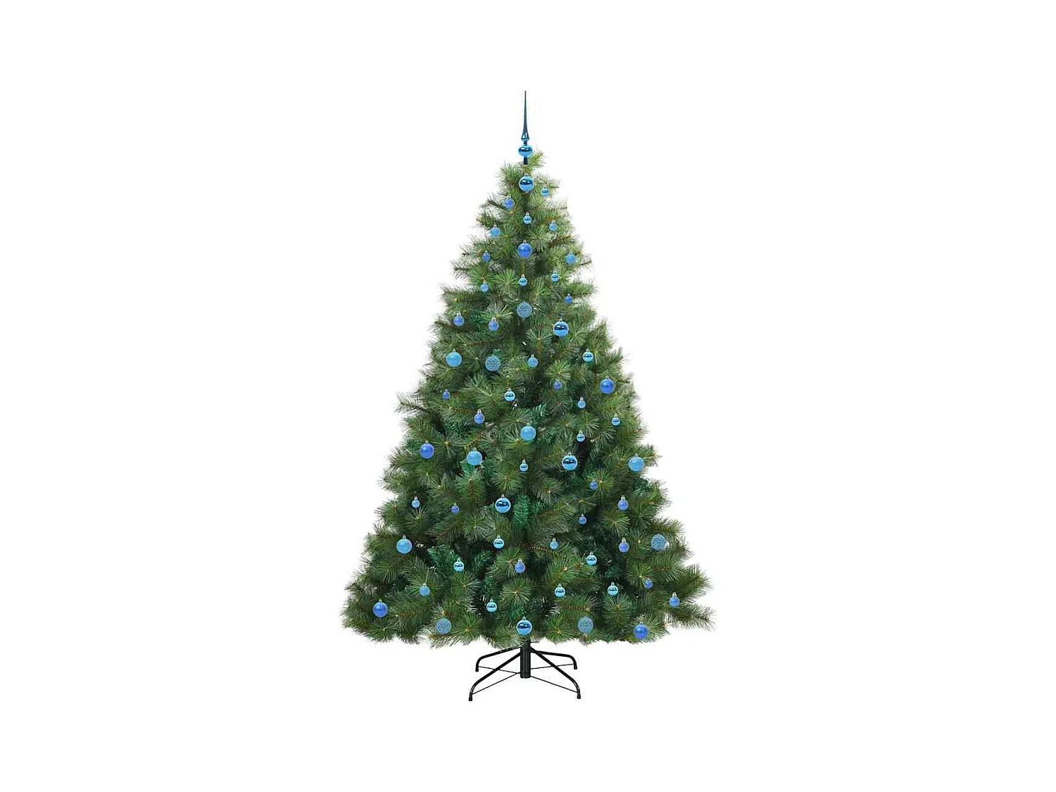 Árbol de Navidad artificial con 300 LED Verde 210 cm PE y PVC
