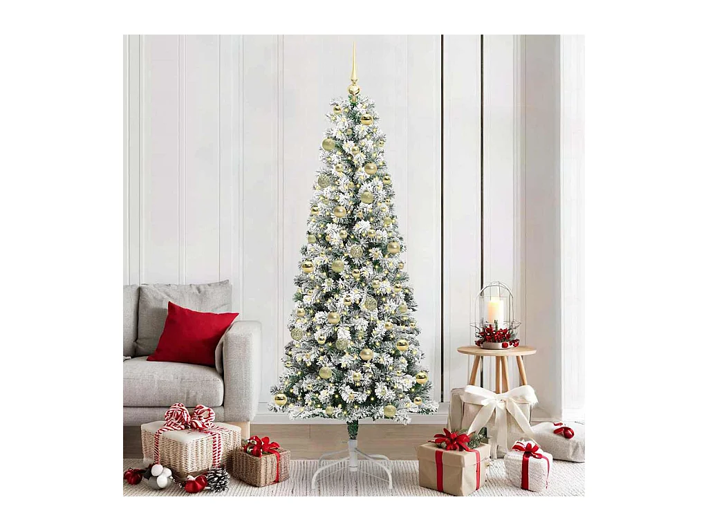 Árbol de Navidad artificial con ramas articuladas 210 cm PVC