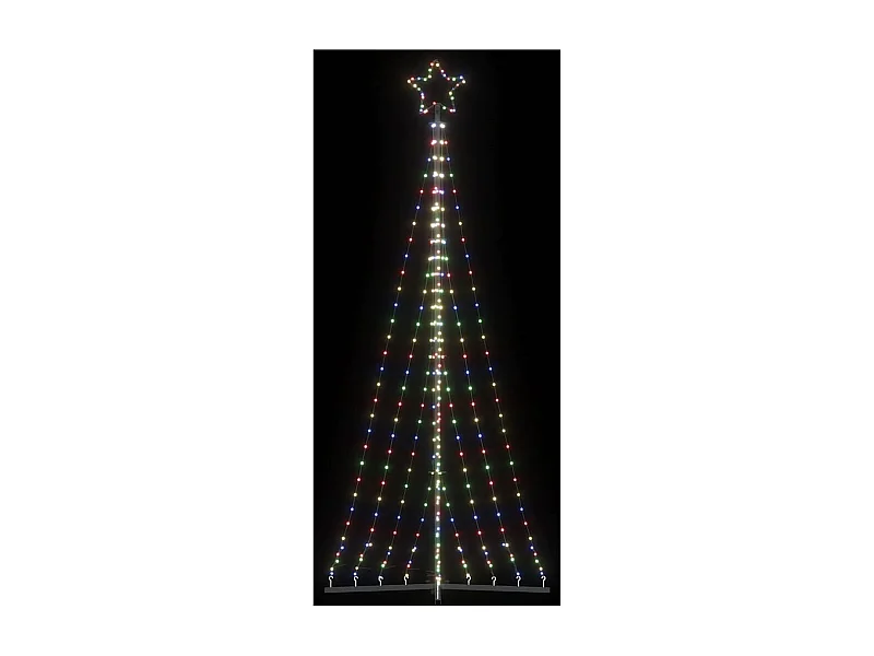 Sapin de Noël à LED 447 LED colorées 249 cm