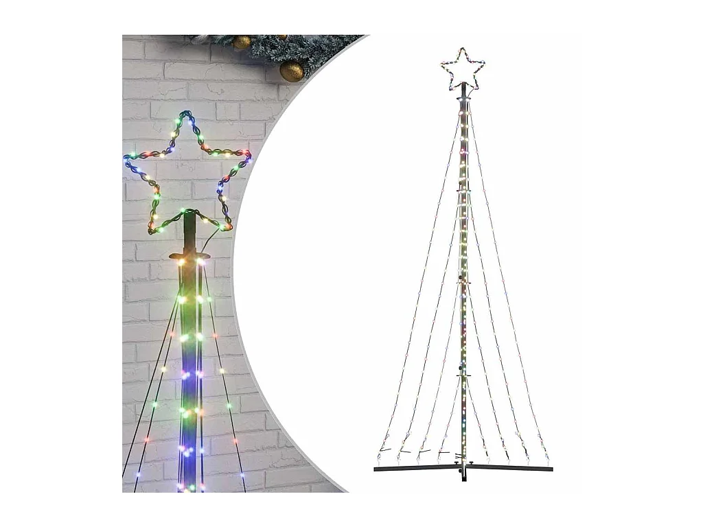 Sapin de Noël à LED 447 LED colorées 249 cm