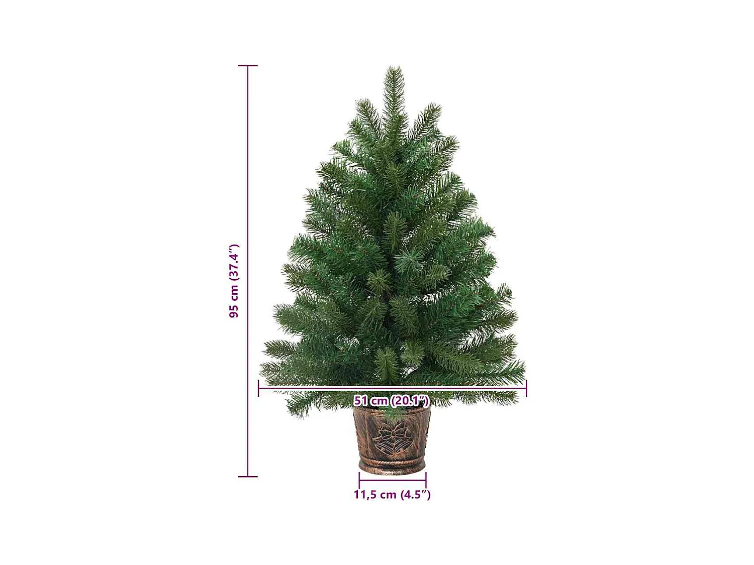 Sapin de Noël artificiel Vert 95 cm PVC, PE et acier