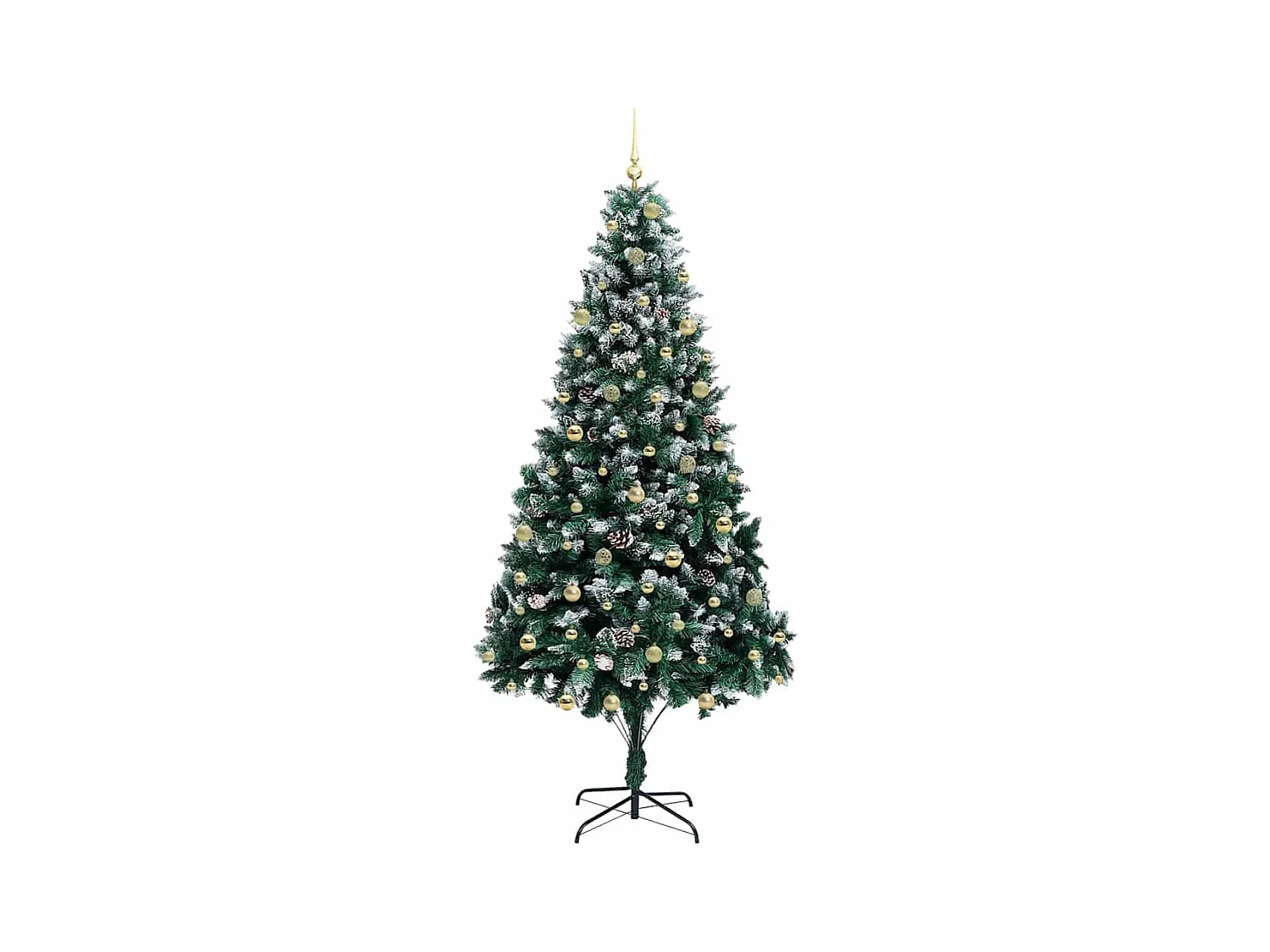 Árbol de Navidad artificial Verde 240 cm PVC y Acero y Plástico