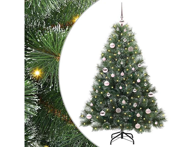 Sapin de Noël artificiel avec 150 LED Vert 150 cm PE et PVC