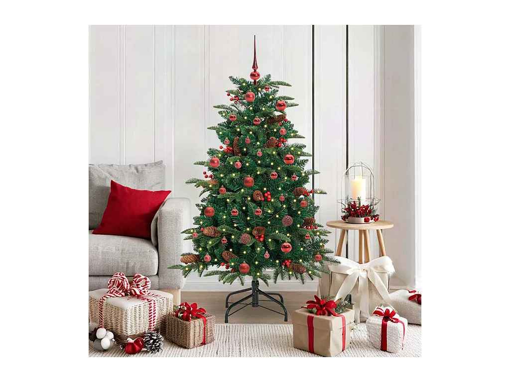 Árbol de Navidad artificial Verde 150 cm PVC, Metal y Plástico