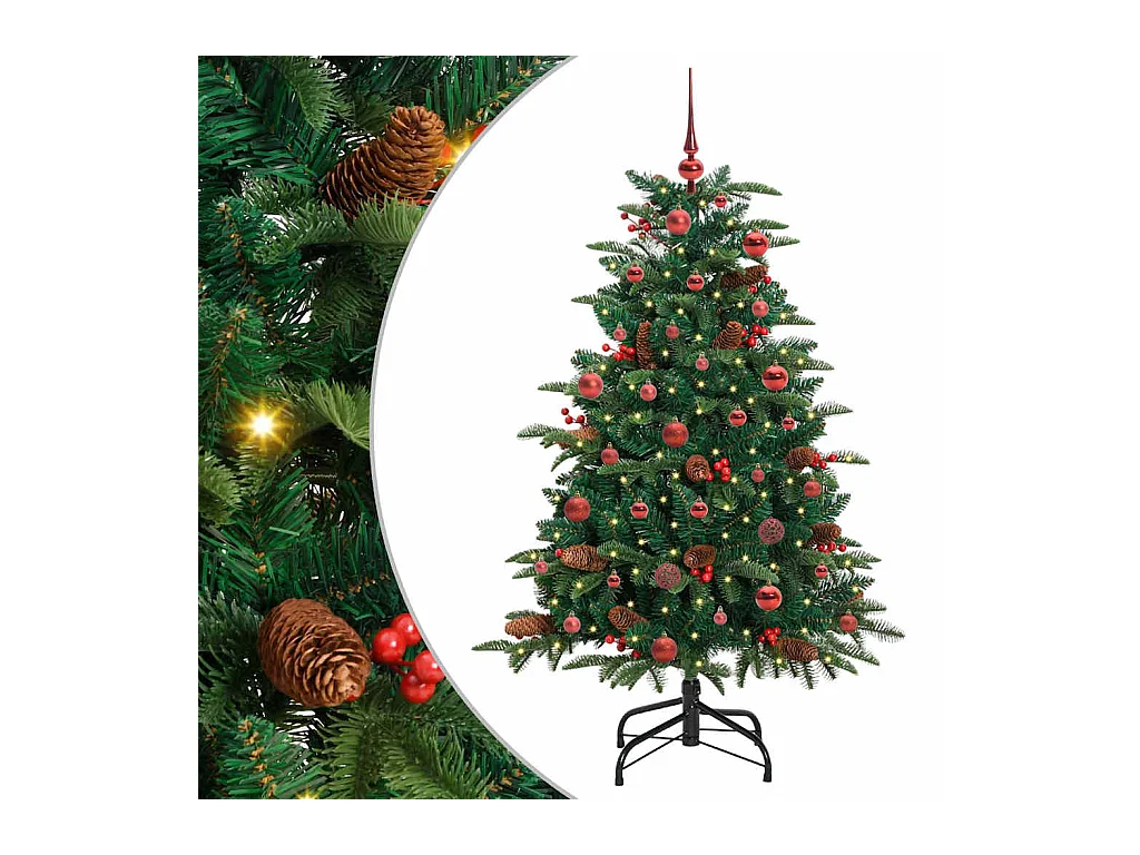 Árbol de Navidad artificial Verde 150 cm PVC, Metal y Plástico