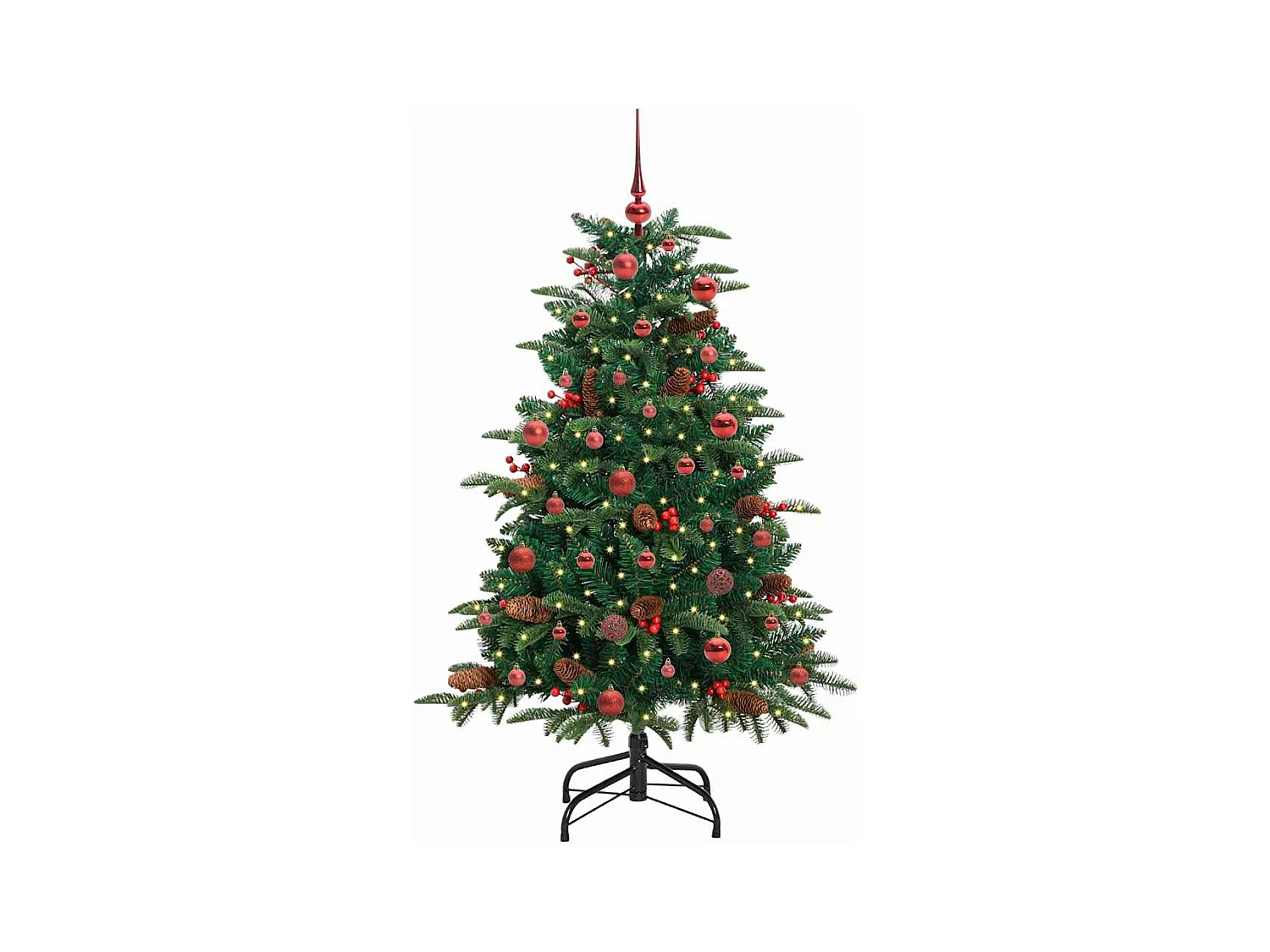 Árbol de Navidad artificial Verde 150 cm PVC, Metal y Plástico