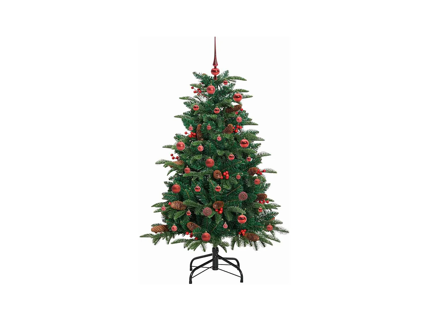 Árbol de Navidad artificial Verde 150 cm PVC, Metal y Plástico