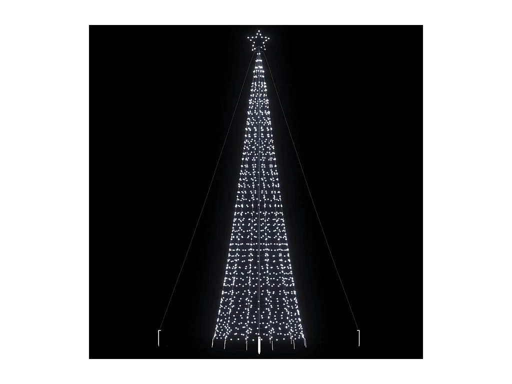 Árbol de Navidad LED con estacas 1534 LEDs blanco frío 500 cm