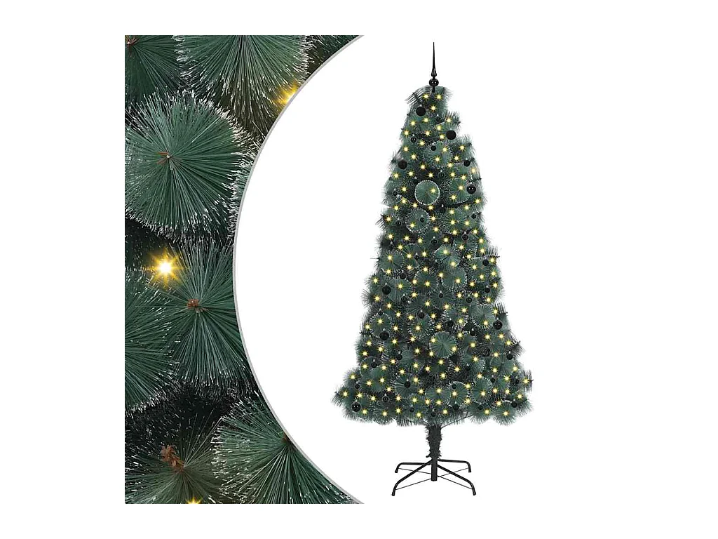 Arbre de Noël artificiel pré-éclairé avec ensemble de boules