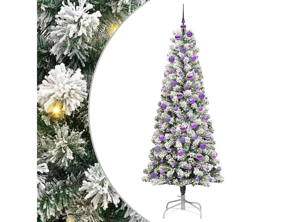 Árbol de Navidad artificial con ramas articuladas 180 cm PVC
