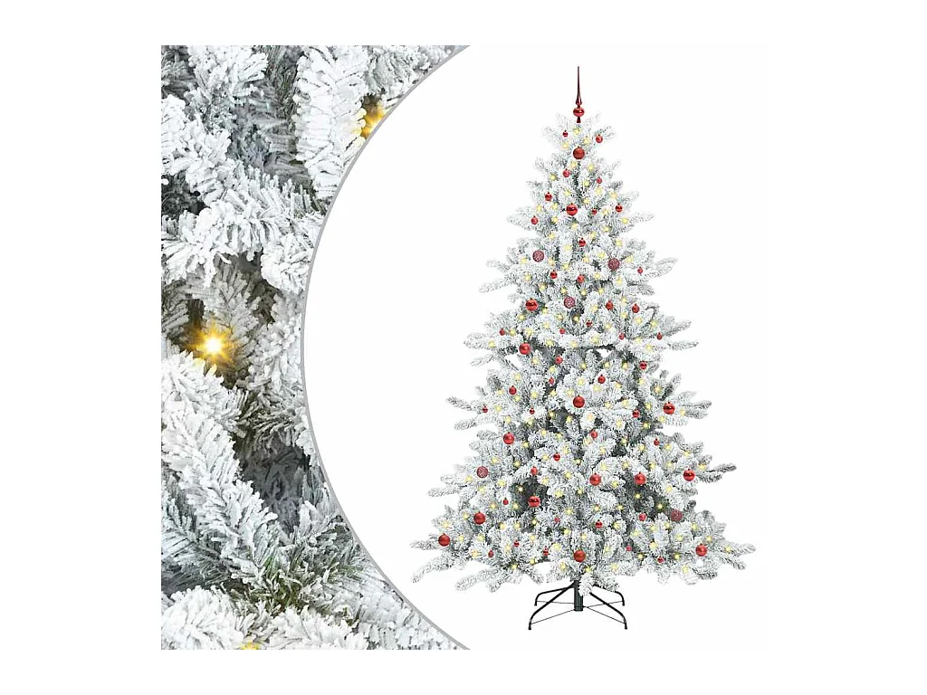 Árbol de Navidad artificial con ramas articuladas 240 cm PVC