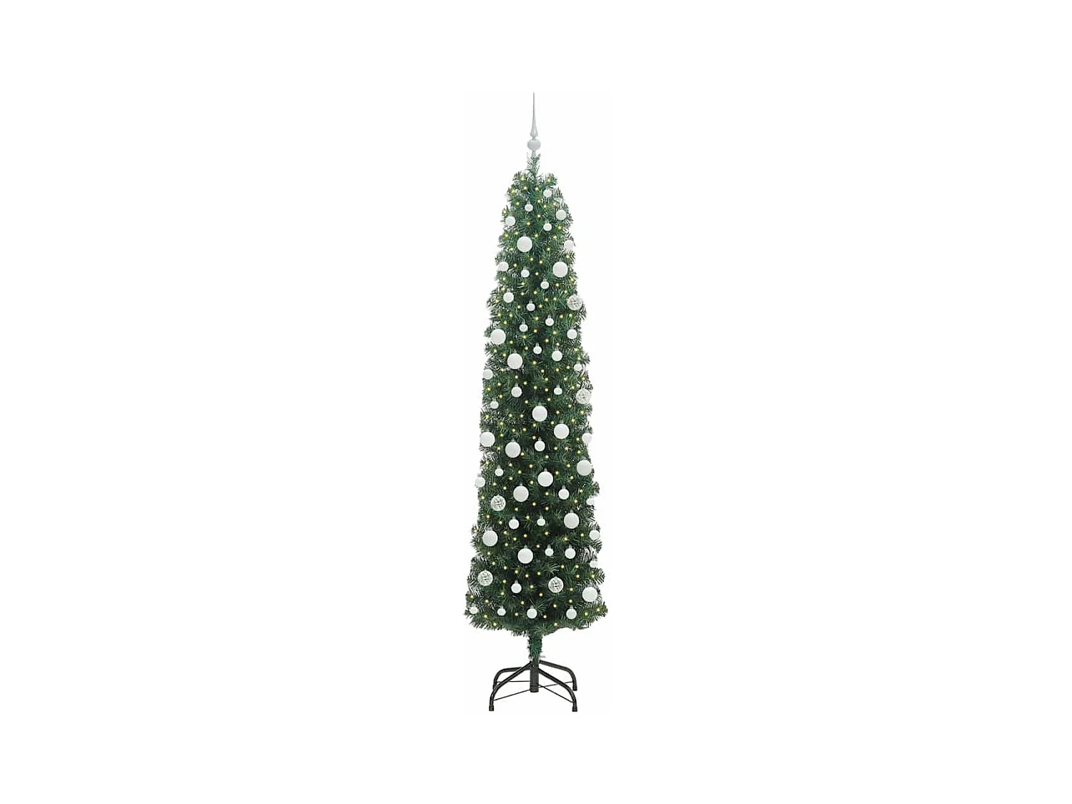 Sapin de Noël artificiel Vert 210 cm PVC et acier et plastique