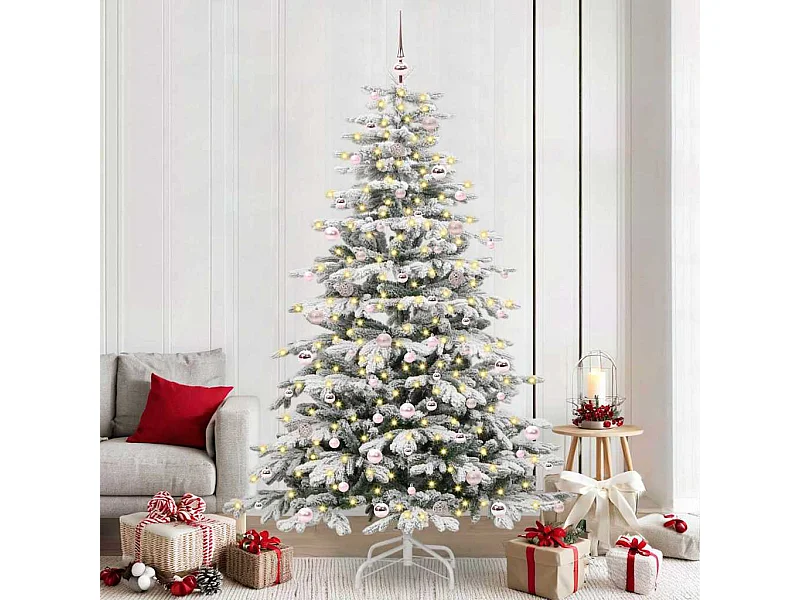 Sapin de Noël Artificiel à Branches Articulées Blanc 240 cm