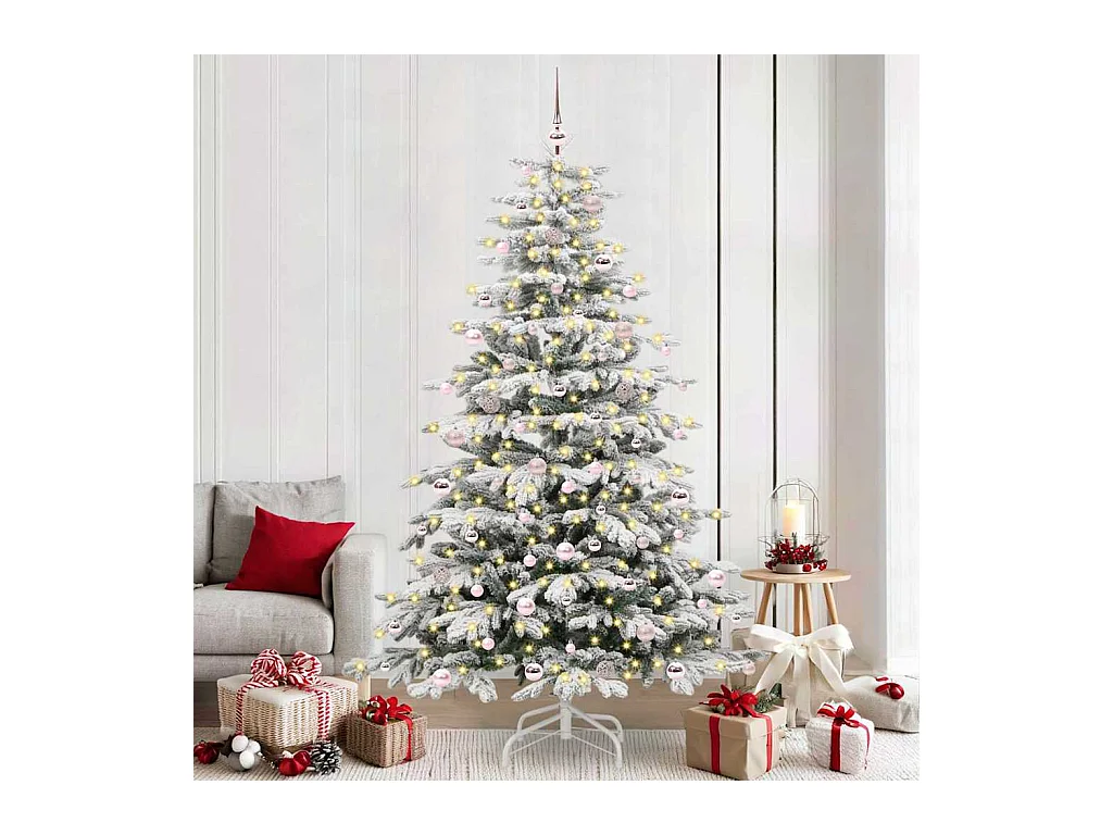 Sapin de Noël Artificiel à Branches Articulées Blanc 240 cm