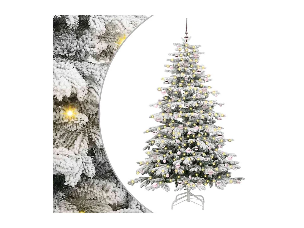 Sapin de Noël Artificiel à Branches Articulées Blanc 240 cm