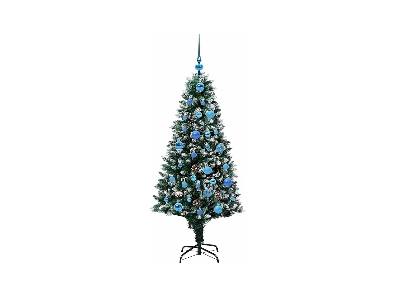 Árbol de Navidad artificial Verde 150 cm PVC y Acero y Plástico
