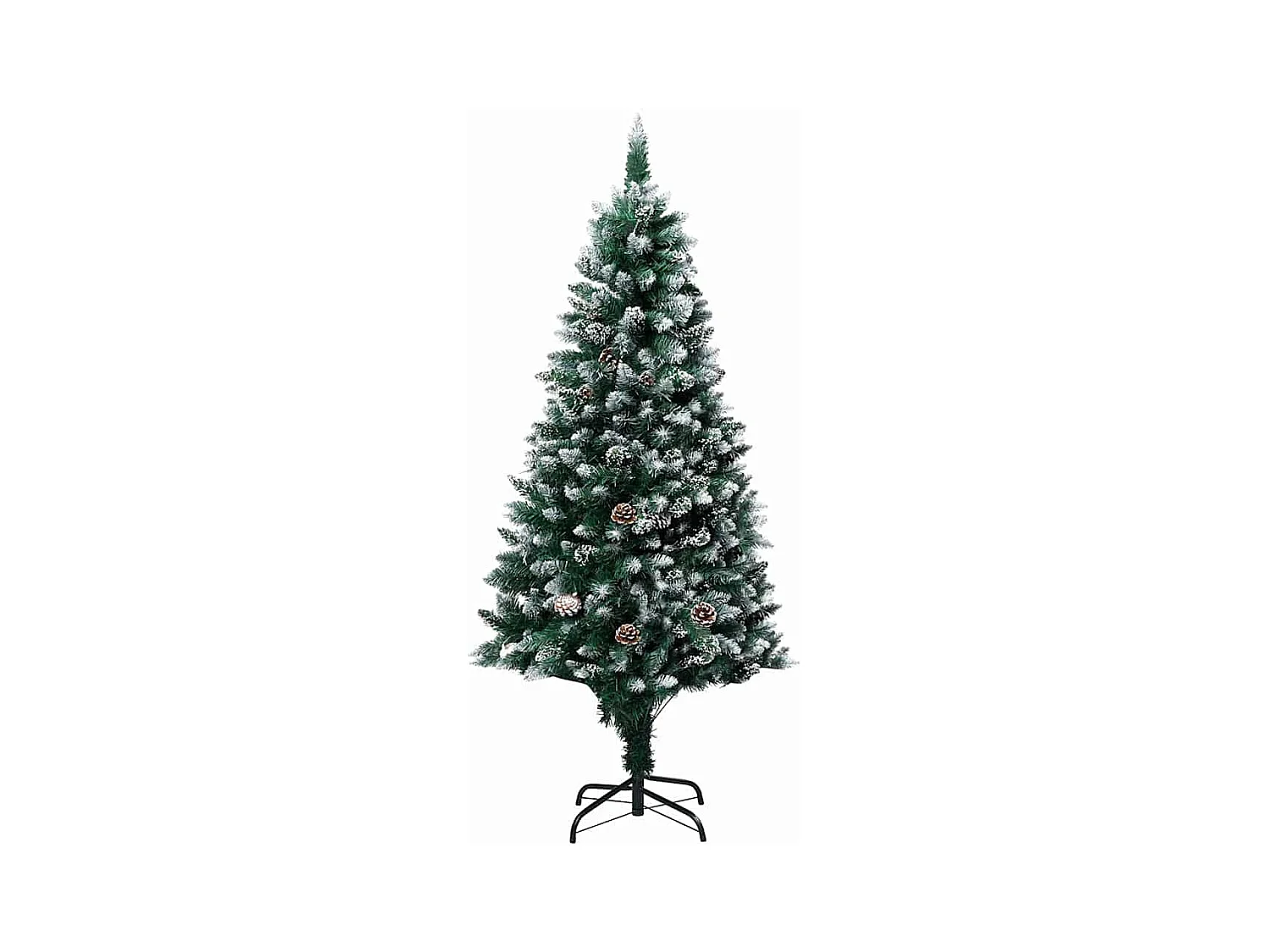 Árbol de Navidad artificial Verde 150 cm PVC y Acero y Plástico