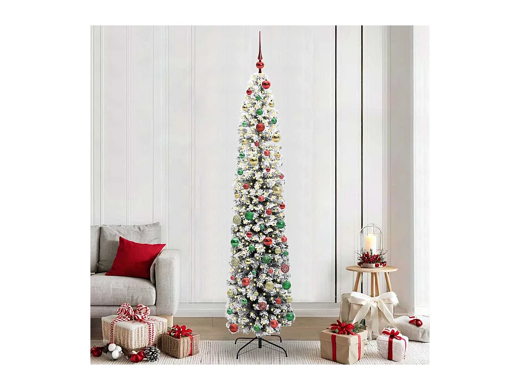 Sapin de Noël artificiel Vert 240 cm PVC et acier et plastique