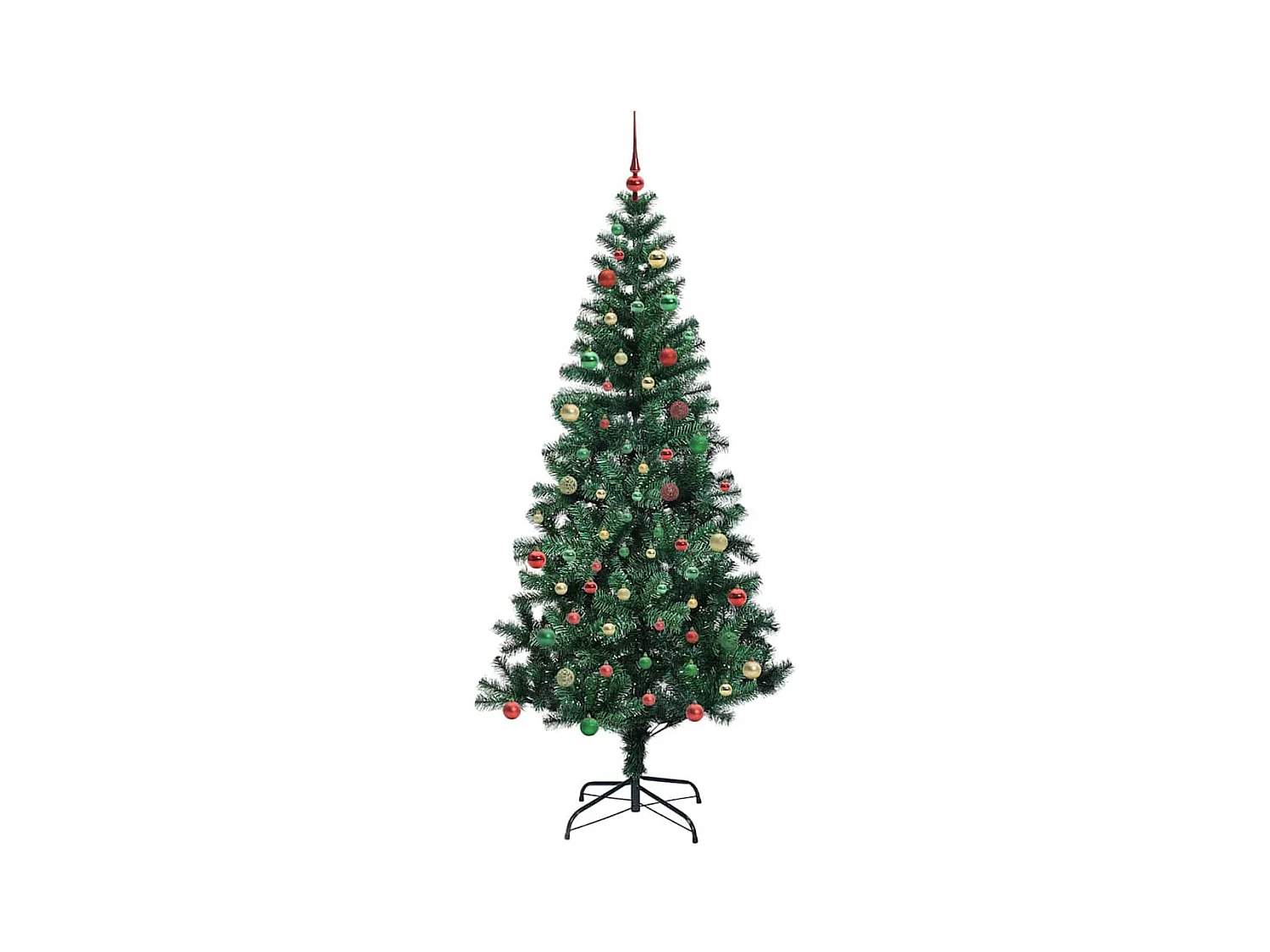 Árvore de Natal Artificial Pré-iluminada Verde 210 cm