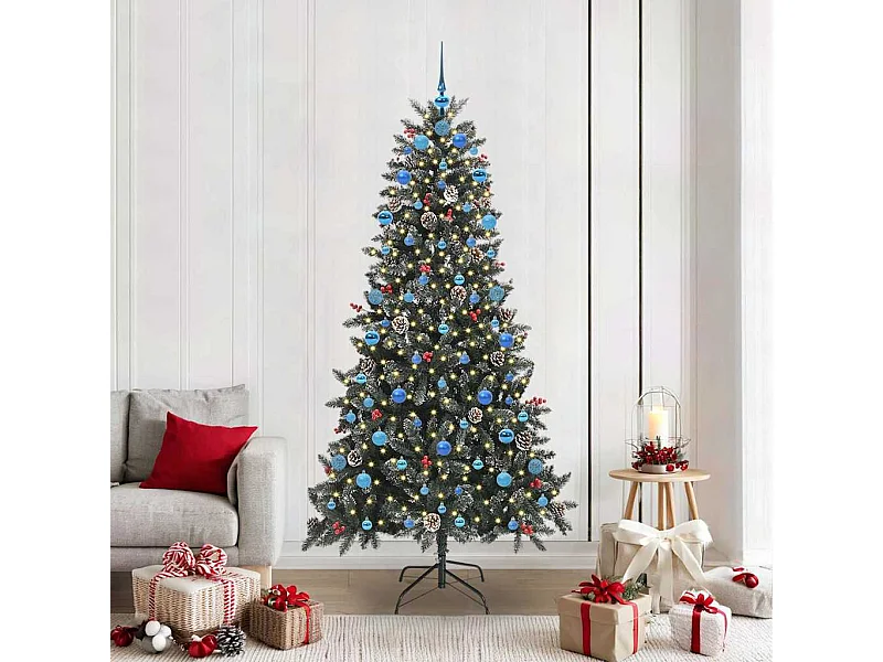 Sapin de Noël artificiel avec 300 LED Vert 114 x 114 x 210 cm