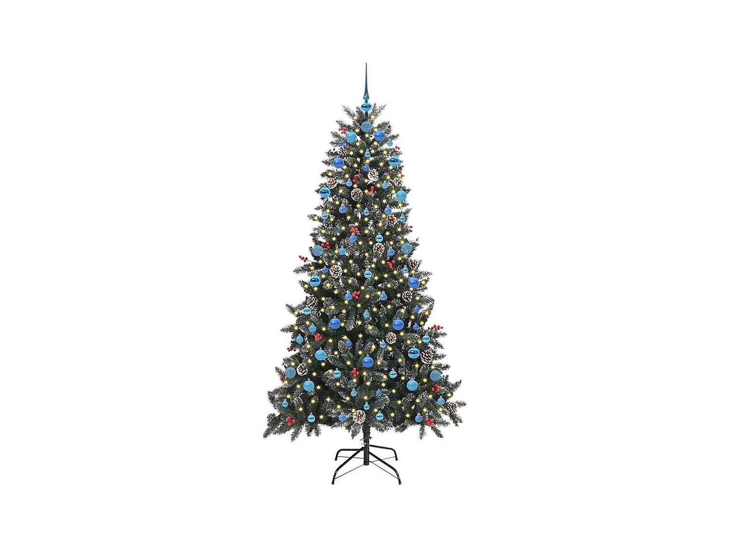 Sapin de Noël artificiel avec 300 LED Vert 114 x 114 x 210 cm