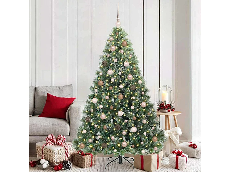 Kunstkerstboom met 300 LED met standaard Groen 180 cm PE en PVC