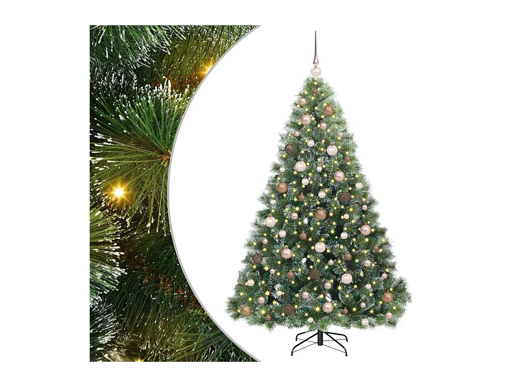 Kunstkerstboom met 300 LED met standaard Groen 180 cm PE en PVC