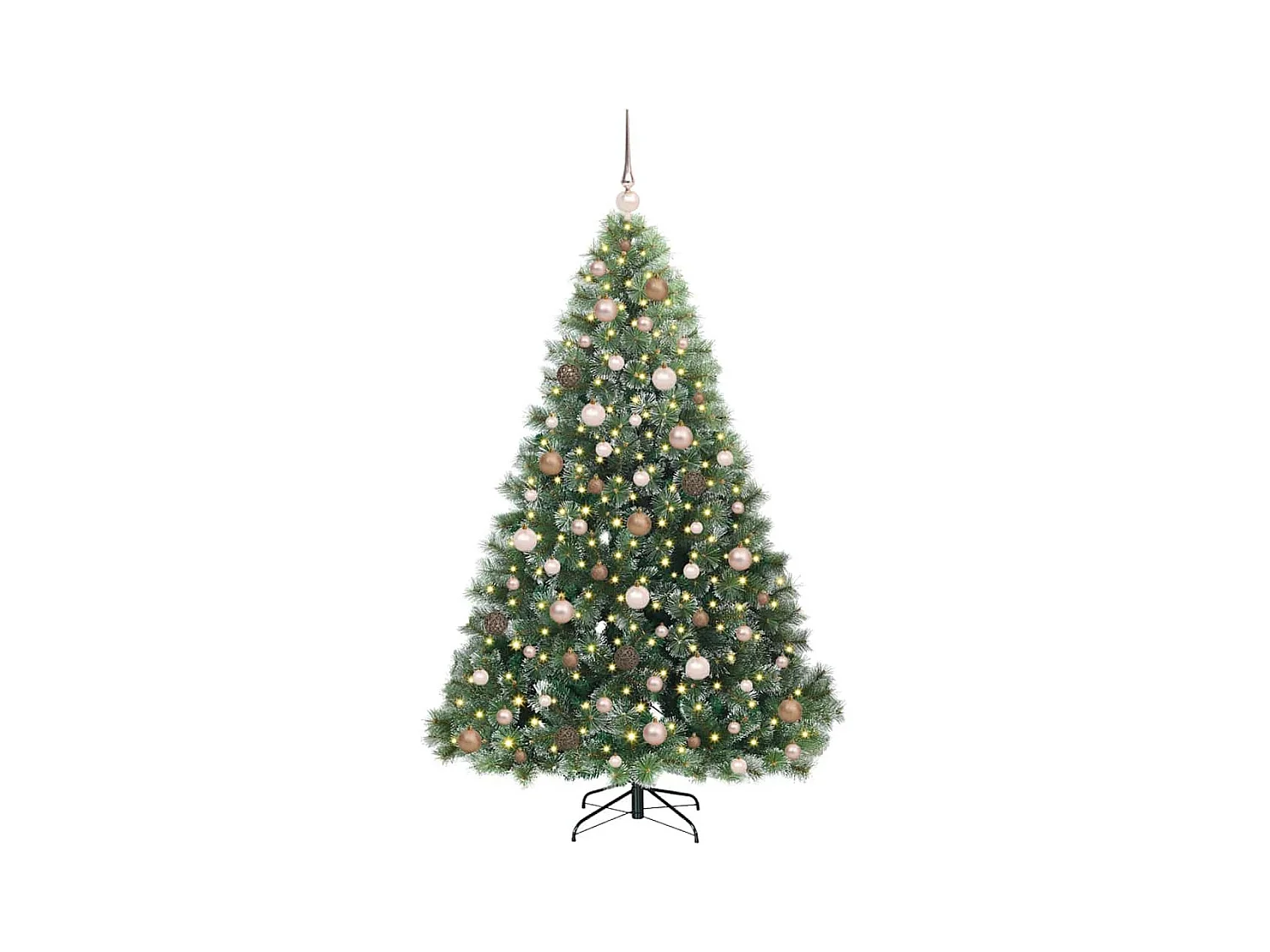 Kunstkerstboom met 300 LED met standaard Groen 180 cm PE en PVC