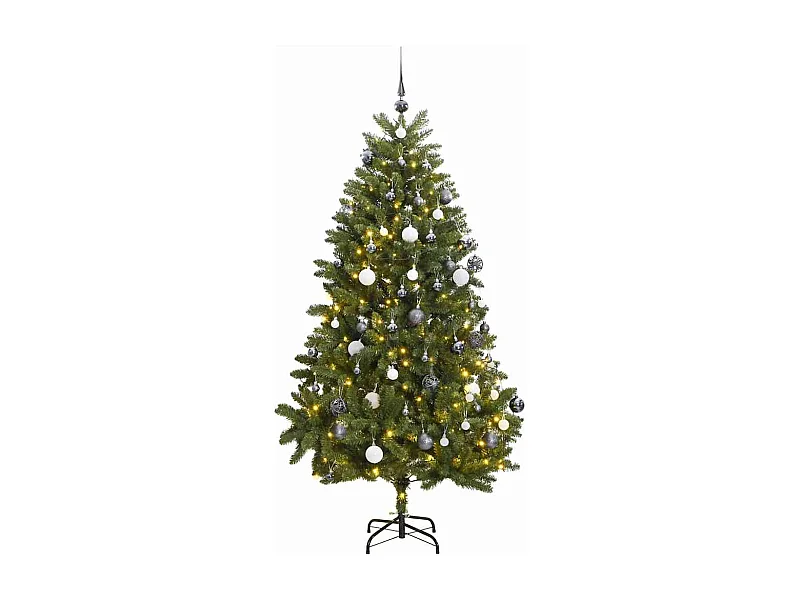 Árbol de Navidad artificial con bisagras 300 LED y bolas 300 cm