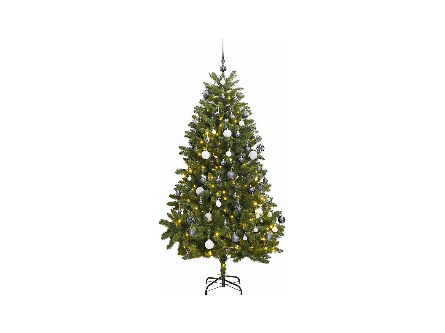 Árbol de Navidad artificial con bisagras 300 LED y bolas 300 cm