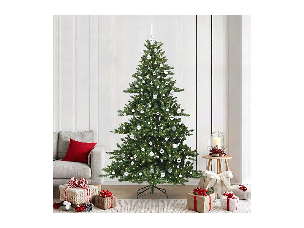 Árbol de Navidad artificial con ramas articuladas 210 cm PVC