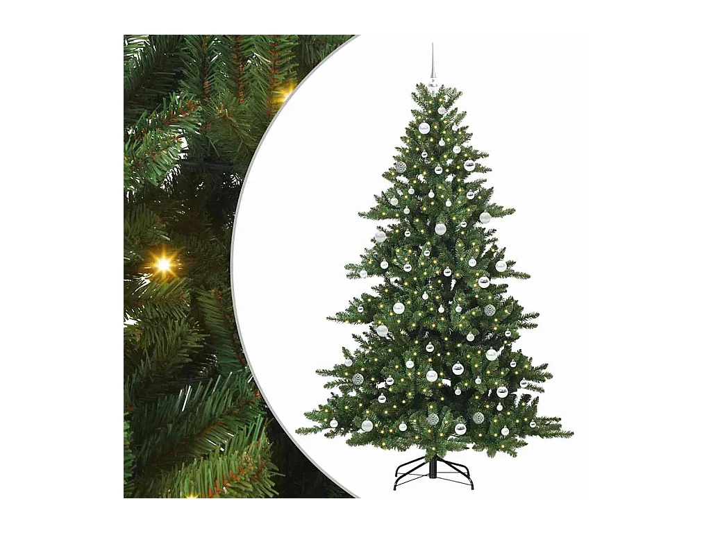 Árbol de Navidad artificial con ramas articuladas 210 cm PVC