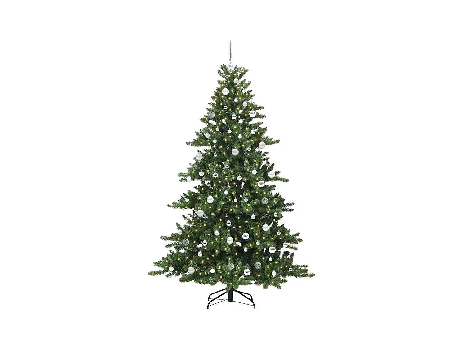 Árbol de Navidad artificial con ramas articuladas 210 cm PVC
