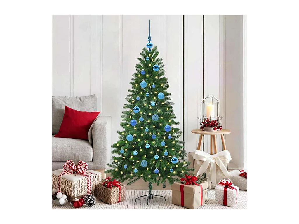 Sapin de Noël avec 150 LED avec support Vert 150 cm PE