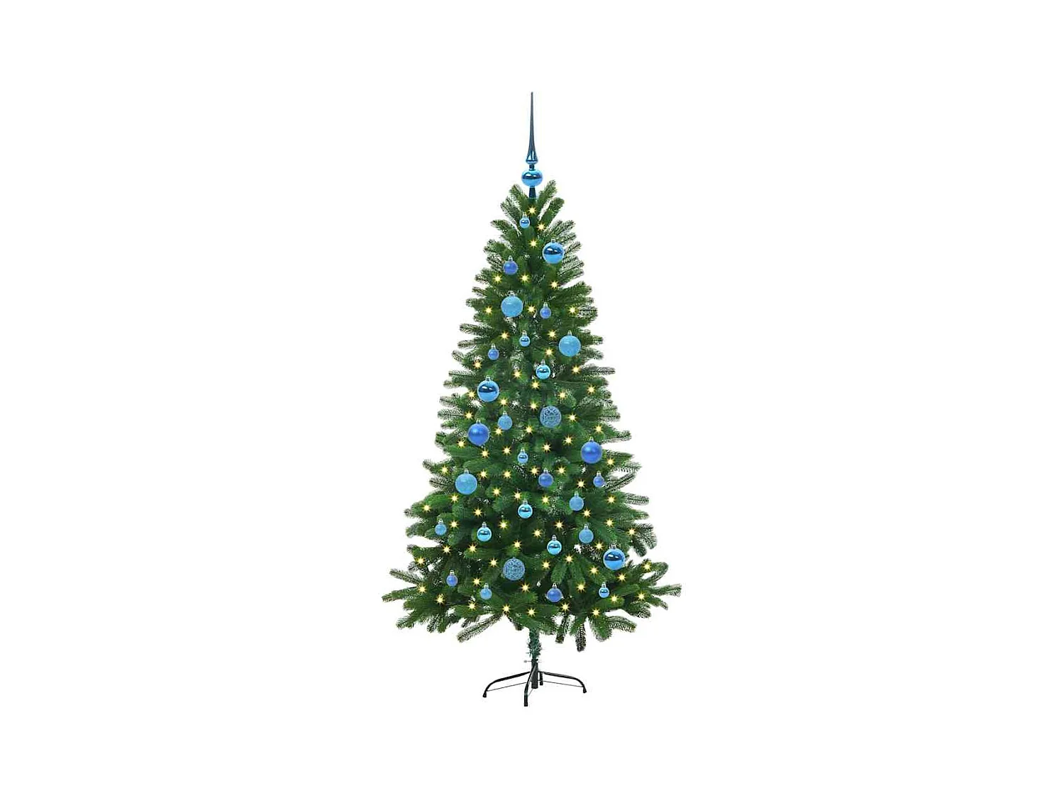 Sapin de Noël avec 150 LED avec support Vert 150 cm PE