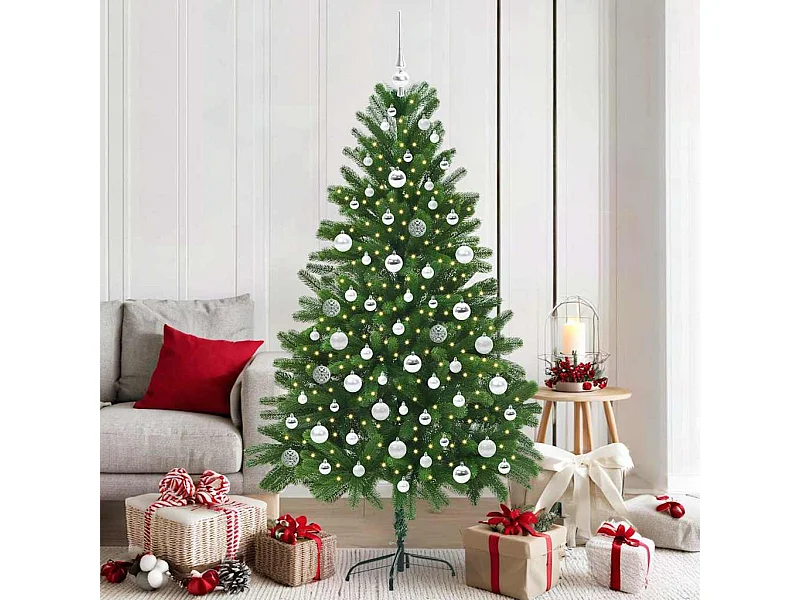 Árbol de Navidad con 300 LED con soporte Verde 180 cm PE
