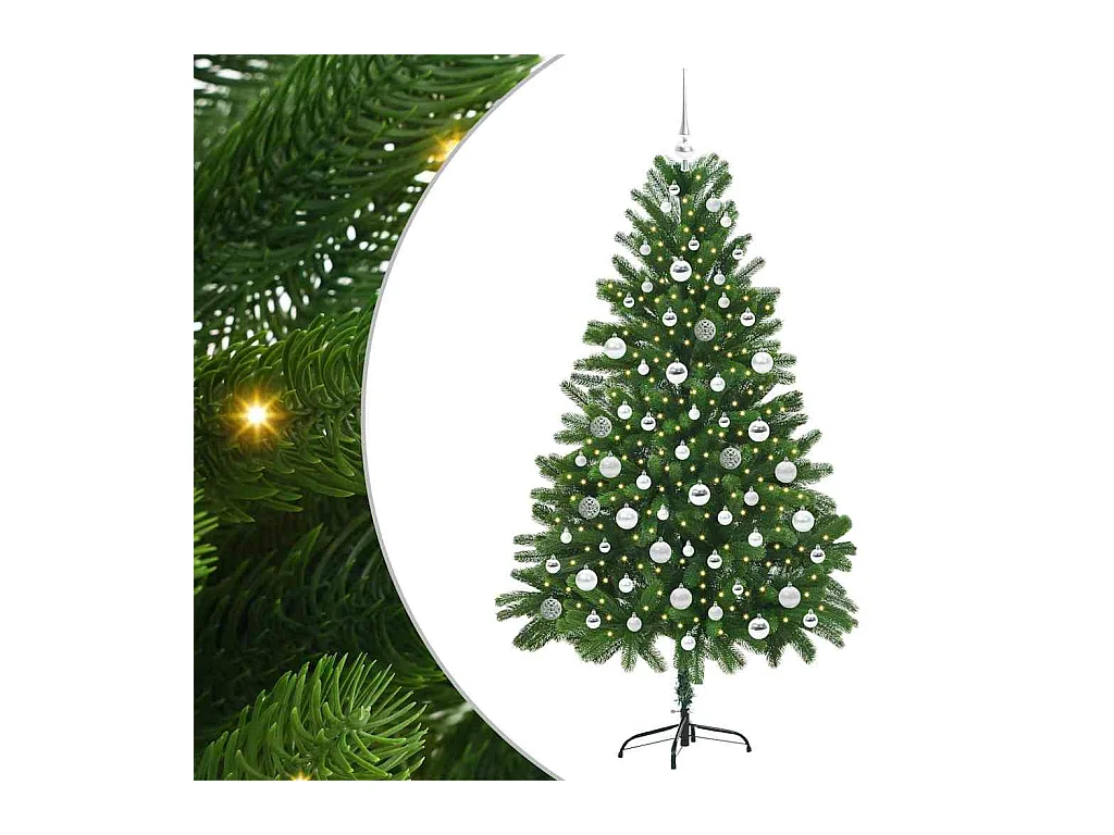 Árbol de Navidad con 300 LED con soporte Verde 180 cm PE