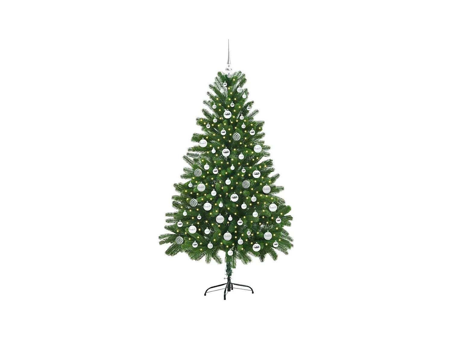 Árbol de Navidad con 300 LED con soporte Verde 180 cm PE
