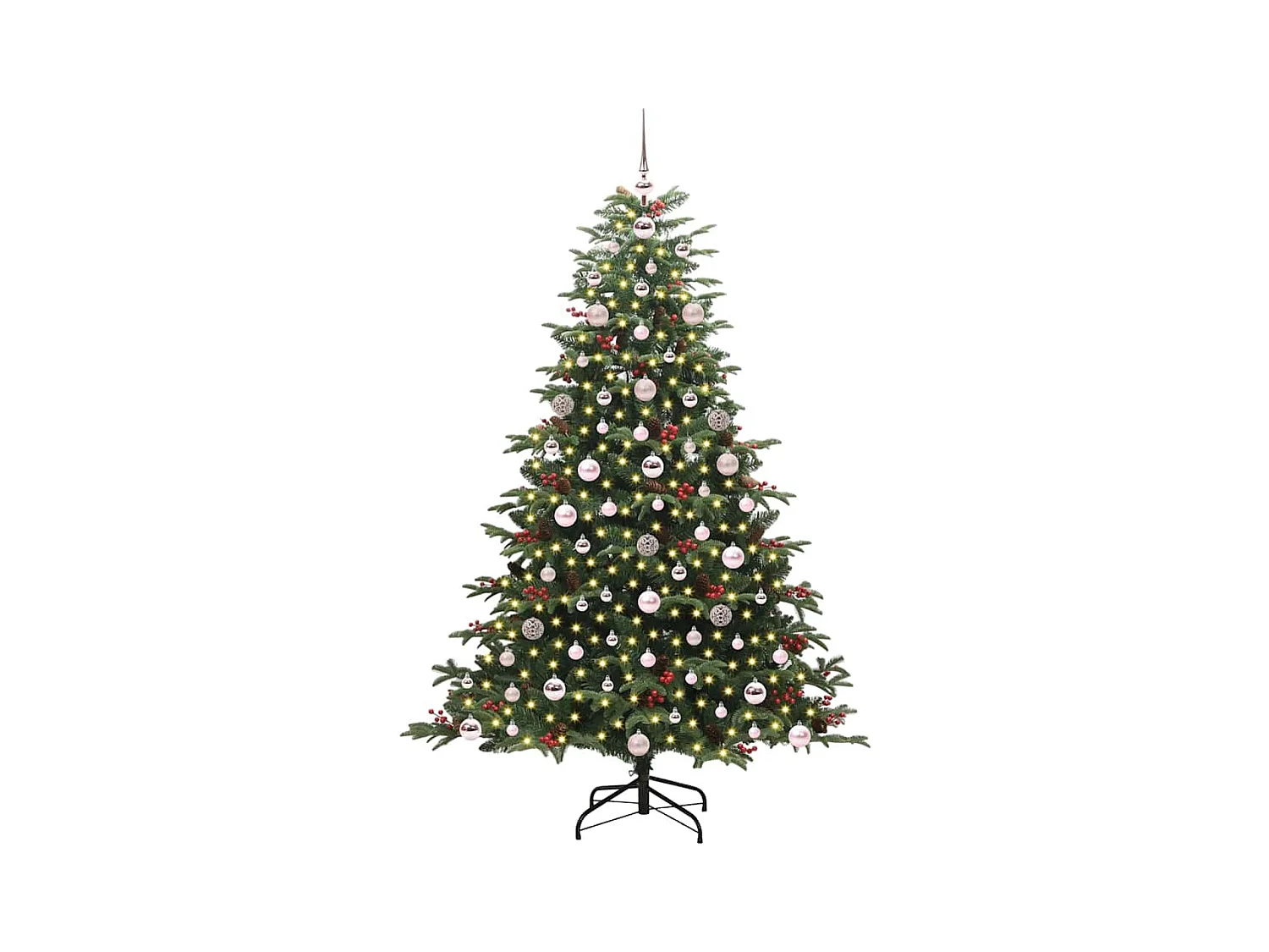 Árbol de Navidad artificial Verde 180 cm PVC, Metal y Plástico